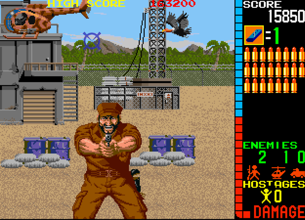 Arcade Army Operation Wolf Arcade Game: Taito’s Military Rail Shooter (1987)