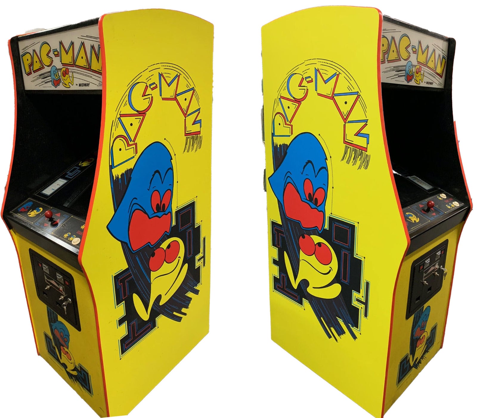 Pacman and Miss Pacman. Learn about these retro video games here.